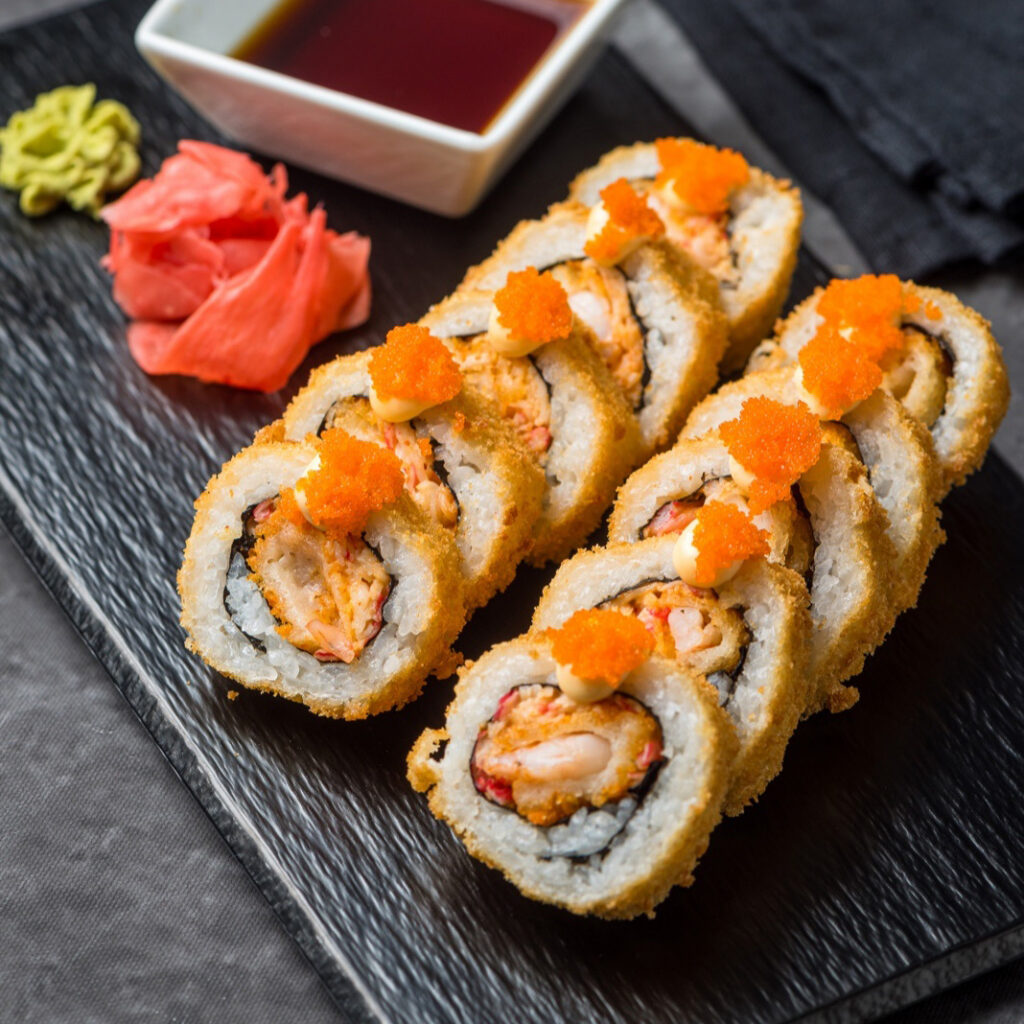 Vürtsikas kreveti-lumekrabi tempura